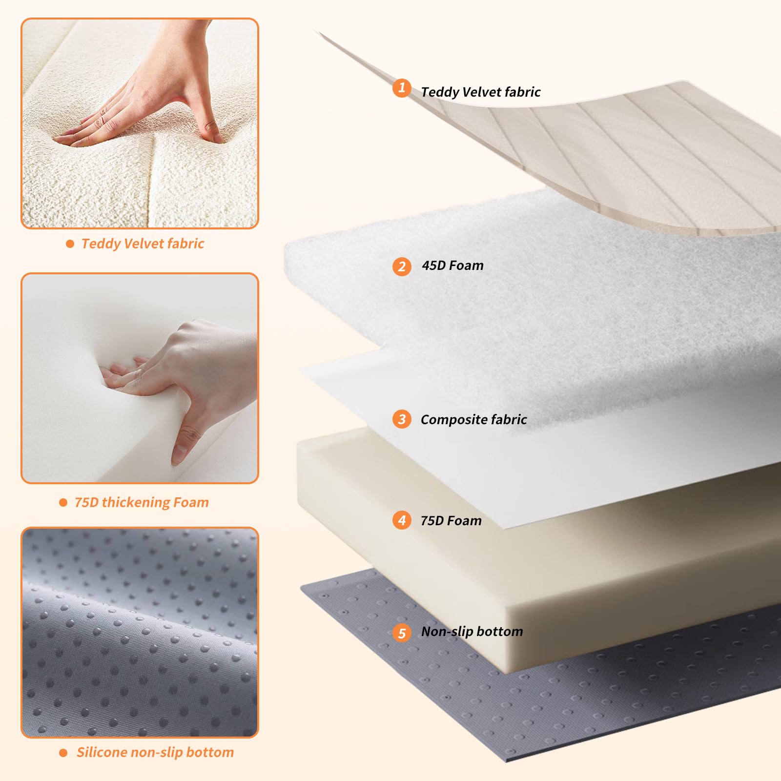 Amazon.com: YWAMZDZ Custom Bench Cushion Personalized Size Plump